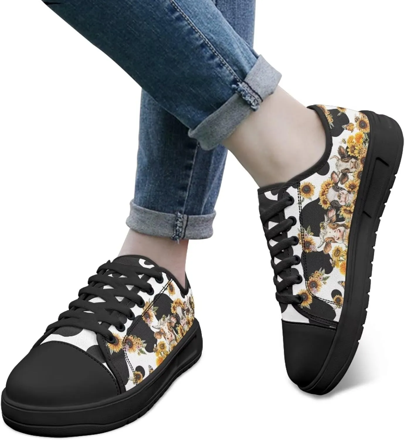 Canvas Shoes Fashion Sneakers for Women Casual Tennis Shoes with Non Slip EVA Sole Low Top Walking Footwear