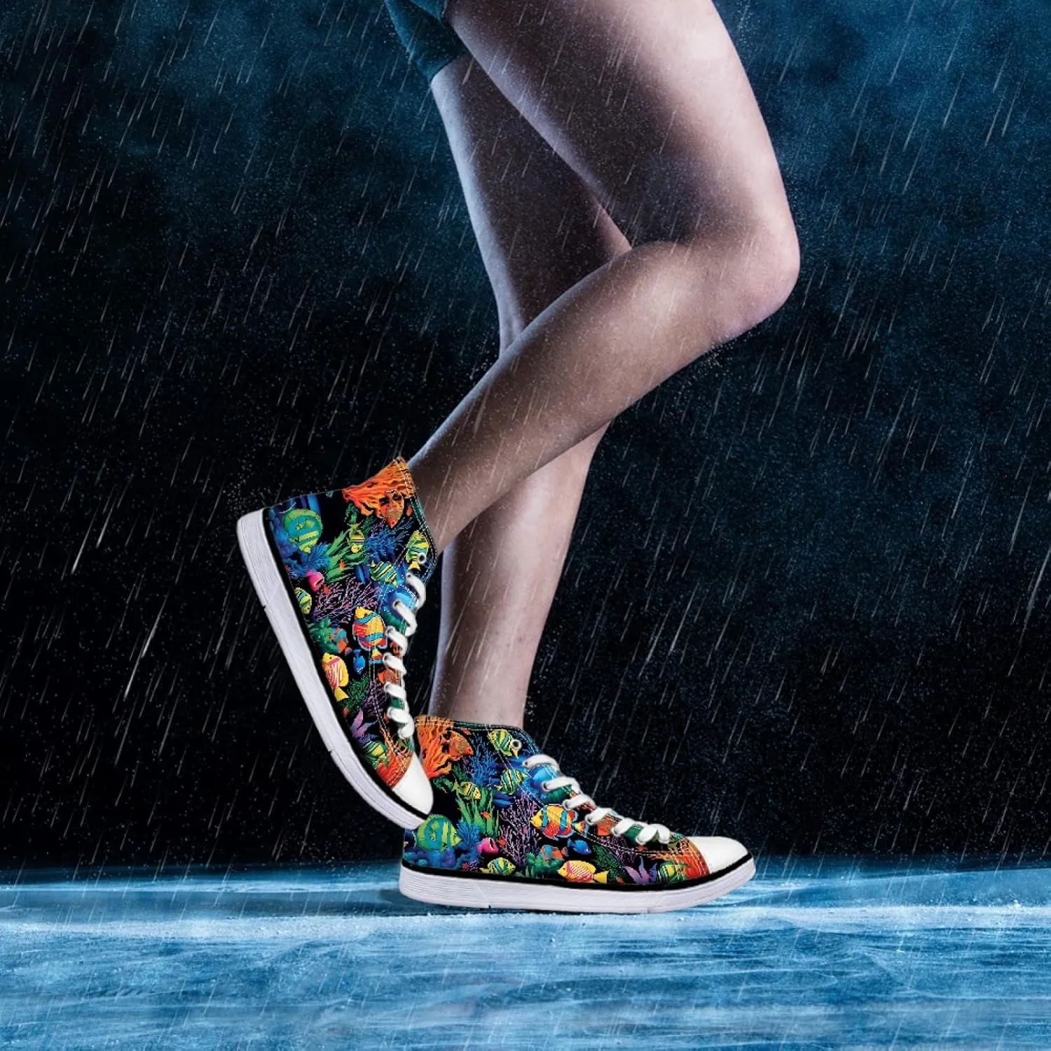 Canvas Shoes for Women High Top Sneakers for Couple Fashion Classic Lace Up Teens Girls Casual Canvas Walking Shoes