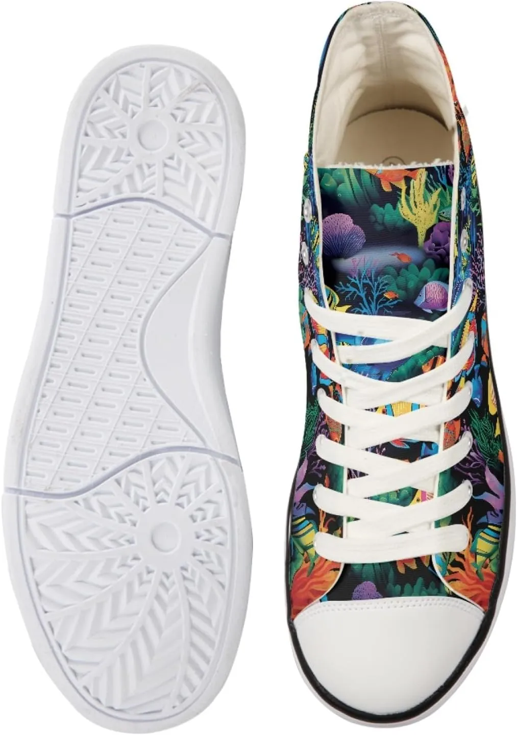 Canvas Shoes for Women High Top Sneakers for Couple Fashion Classic Lace Up Teens Girls Casual Canvas Walking Shoes