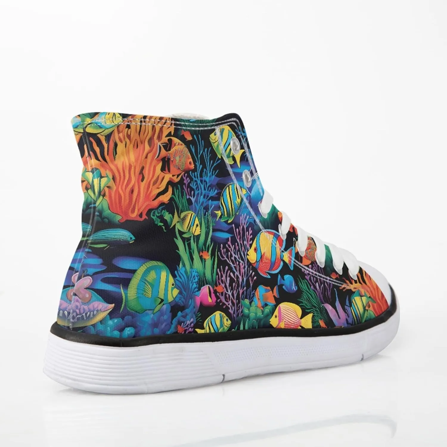 Canvas Shoes for Women High Top Sneakers for Couple Fashion Classic Lace Up Teens Girls Casual Canvas Walking Shoes