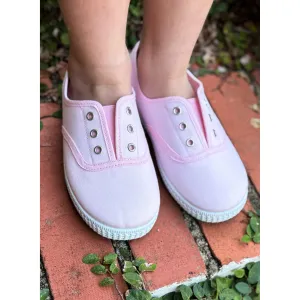Canvas Slip Ons- Pink