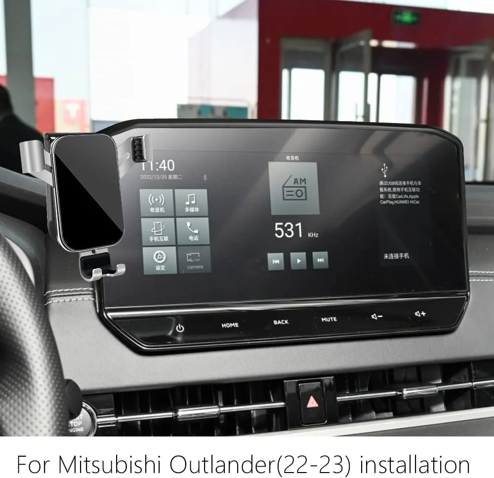 Car Phone Holder for Mitsubishi Outlander 2022 2023 2024 and Outlander PHEV 2023 2024 Auto Interior Accessories Best Cell Phones Mount Cellphone Mobile Cradle Charging Navigation Screen Bracket