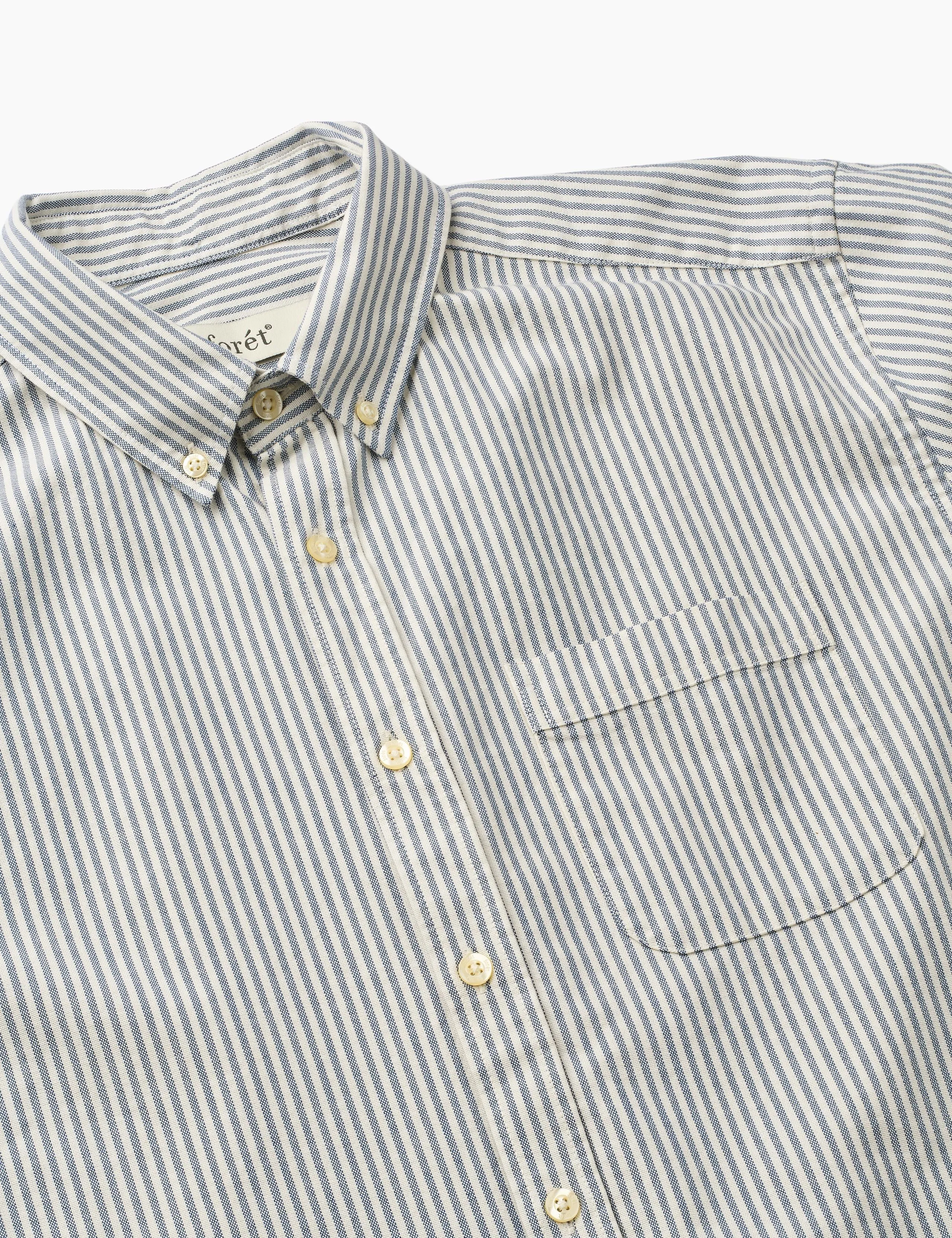 CEDAR OXFORD SHIRT - BLUE STRIPE