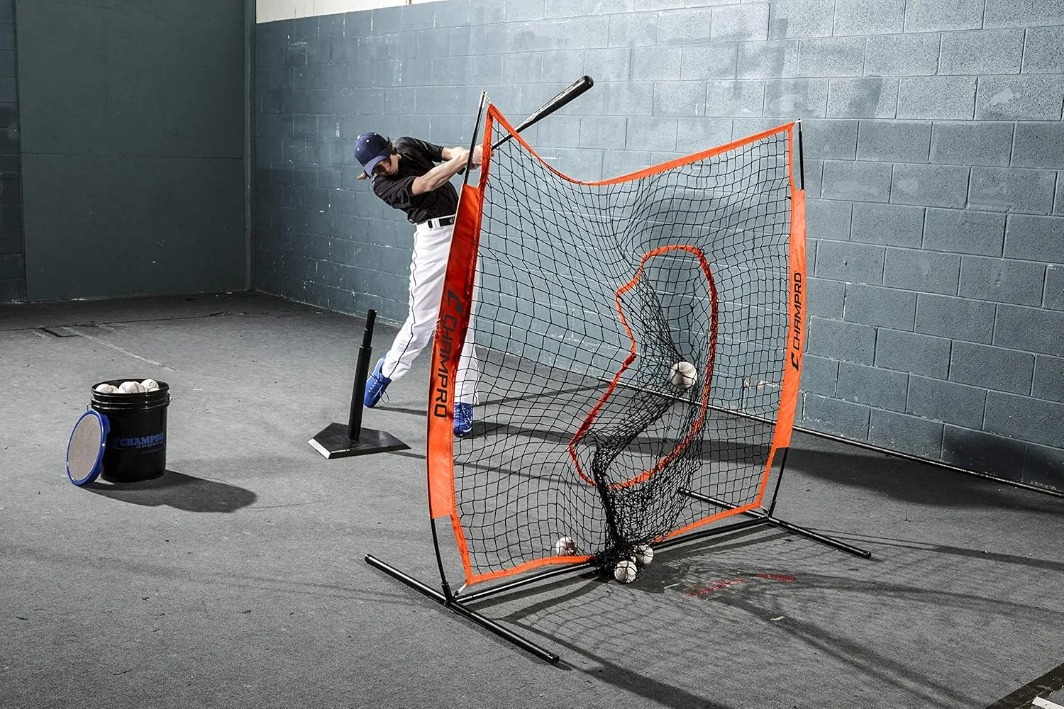 CHAMPROCHAMPRO MVP Portable Steel Frame Multi-Sport Sock Net, Baseball/Softball Collection Screen