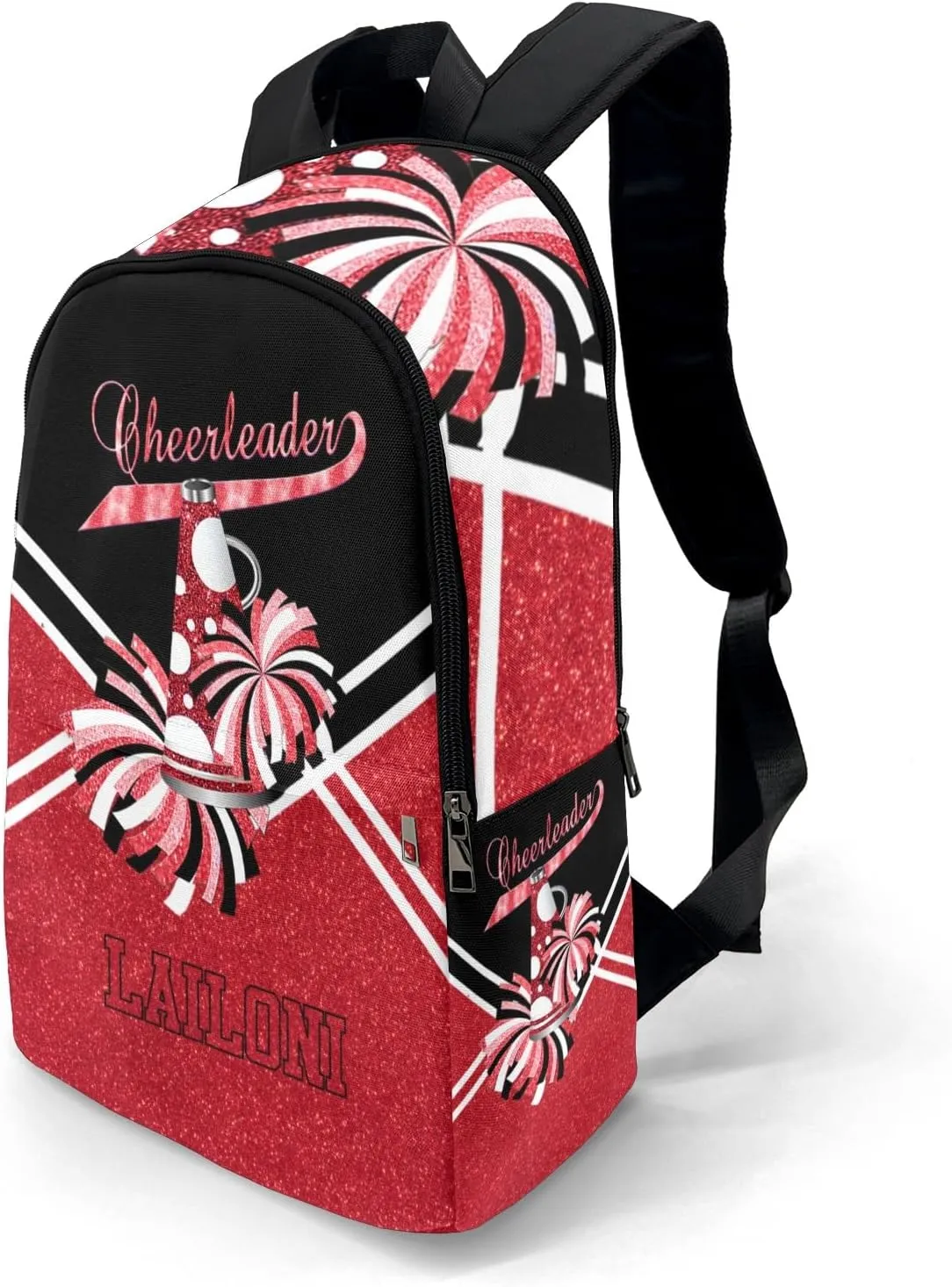Cheerleader Red Personalized Backpack for Teen Custom Travel Backpack for Boys Girs Bookbag Casual Bag Name Gift, Design 13, EU5566SS