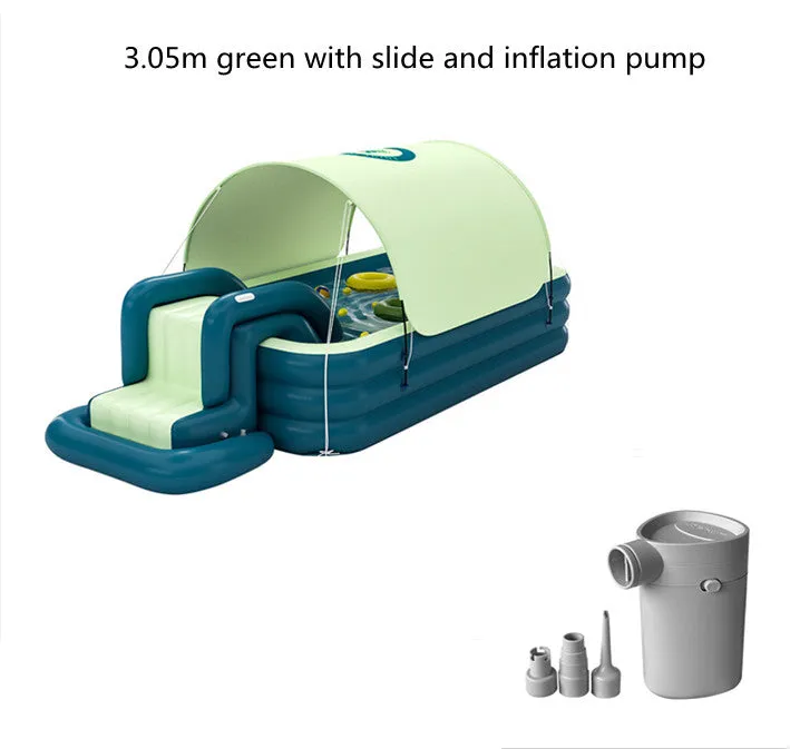 Children's Automatic Inflatable Swimming Pool Shade, Baby Swimming Bucket, Folding Paddling Inflatable Ball Pool