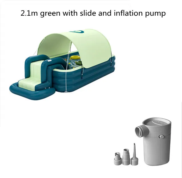 Children's Automatic Inflatable Swimming Pool Shade, Baby Swimming Bucket, Folding Paddling Inflatable Ball Pool