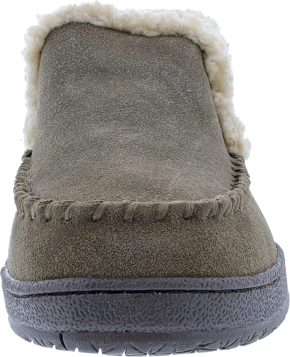 Clarks Men's Suede Leather Sherpa Lined Ankle Bootie Slippers, JMH1952 - Indoor/Outdoor Slip-Ons - Comfy & Durable Ankle Boots with Plush Lining Padded Insole & Gripped Rubber Outsoles