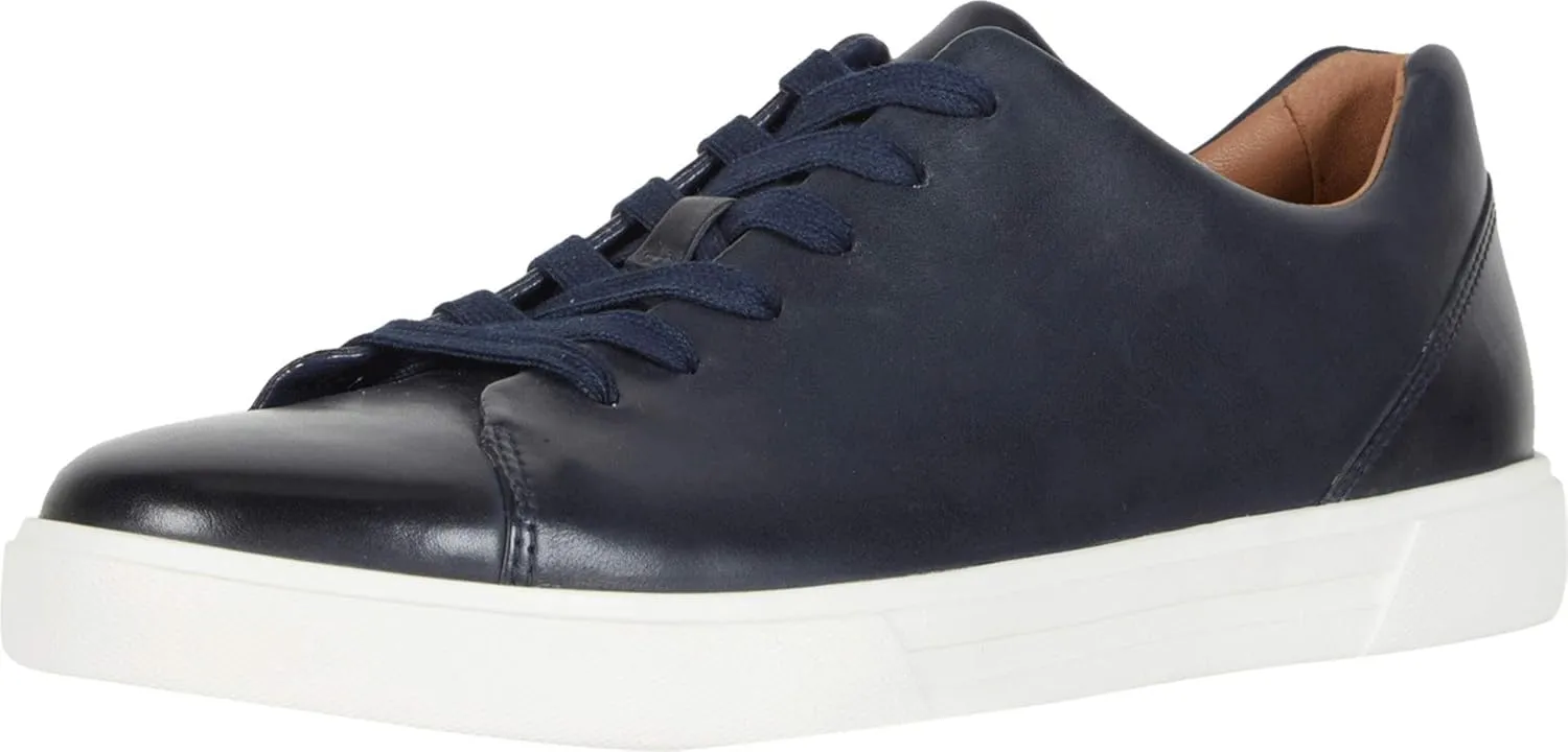 Clarks Men's Un Costa Lace Sneaker, Navy Leather, 8.5