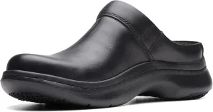 Clarks Unisex ClarksPro Clog Sneaker, Black Leather, 7.5 US Women