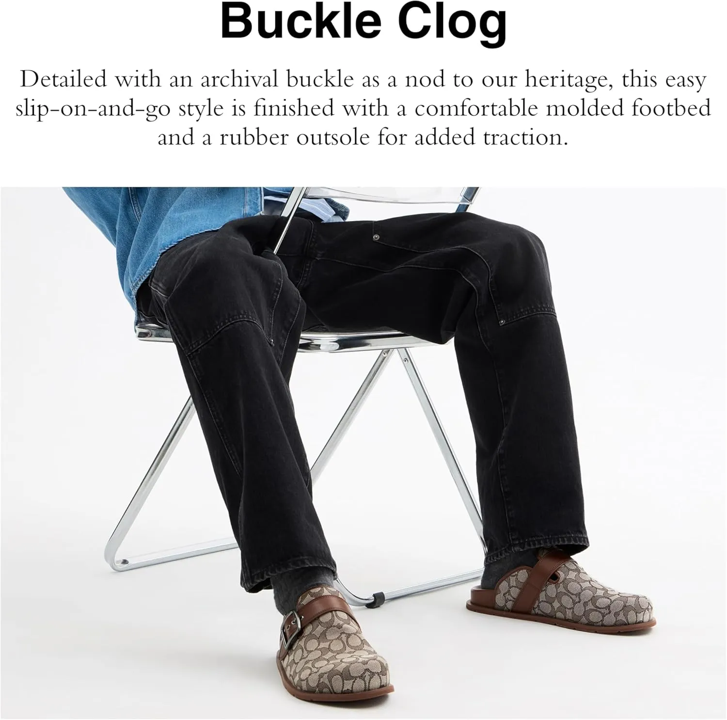Coach Men's Buckle Clog