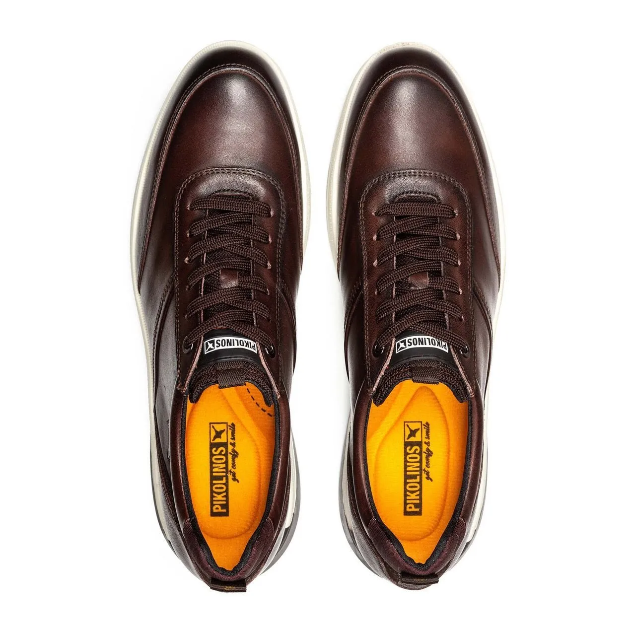 'Cordoba' men's lace-up sneaker - Brown olmo