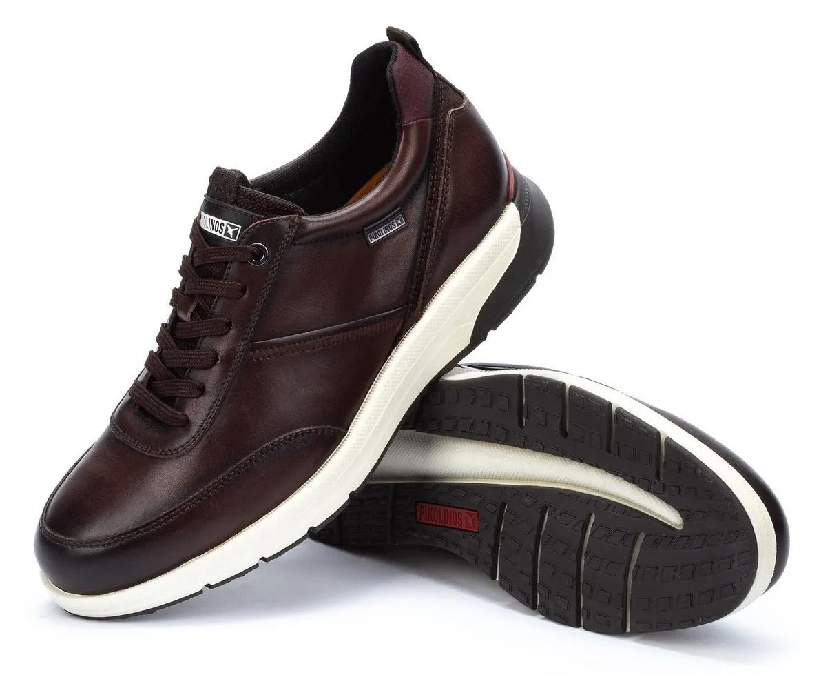 'Cordoba' men's lace-up sneaker - Brown olmo