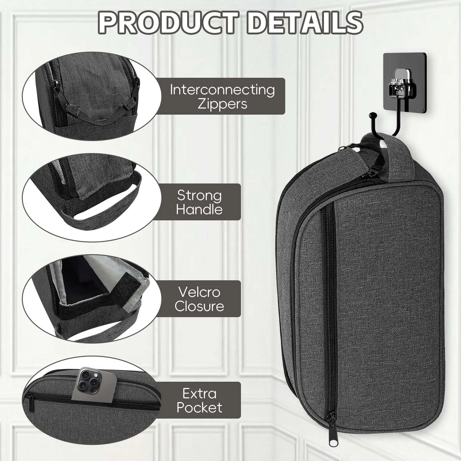 CPAP Travel Bag Compatible with ResMed AirMini Machine & Accessories, Portable CPAP Equipment & Supplies Carrying Bag, Compact CPAP Organizer Storage Bag with Compartments,Black (Bag Only)