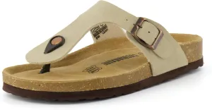 CUSHIONAIRE Women's Leah Cork Footbed Sandal With  Comfort