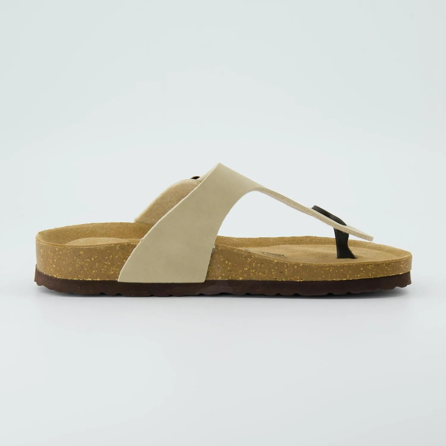 CUSHIONAIRE Women's Leah Cork Footbed Sandal With  Comfort