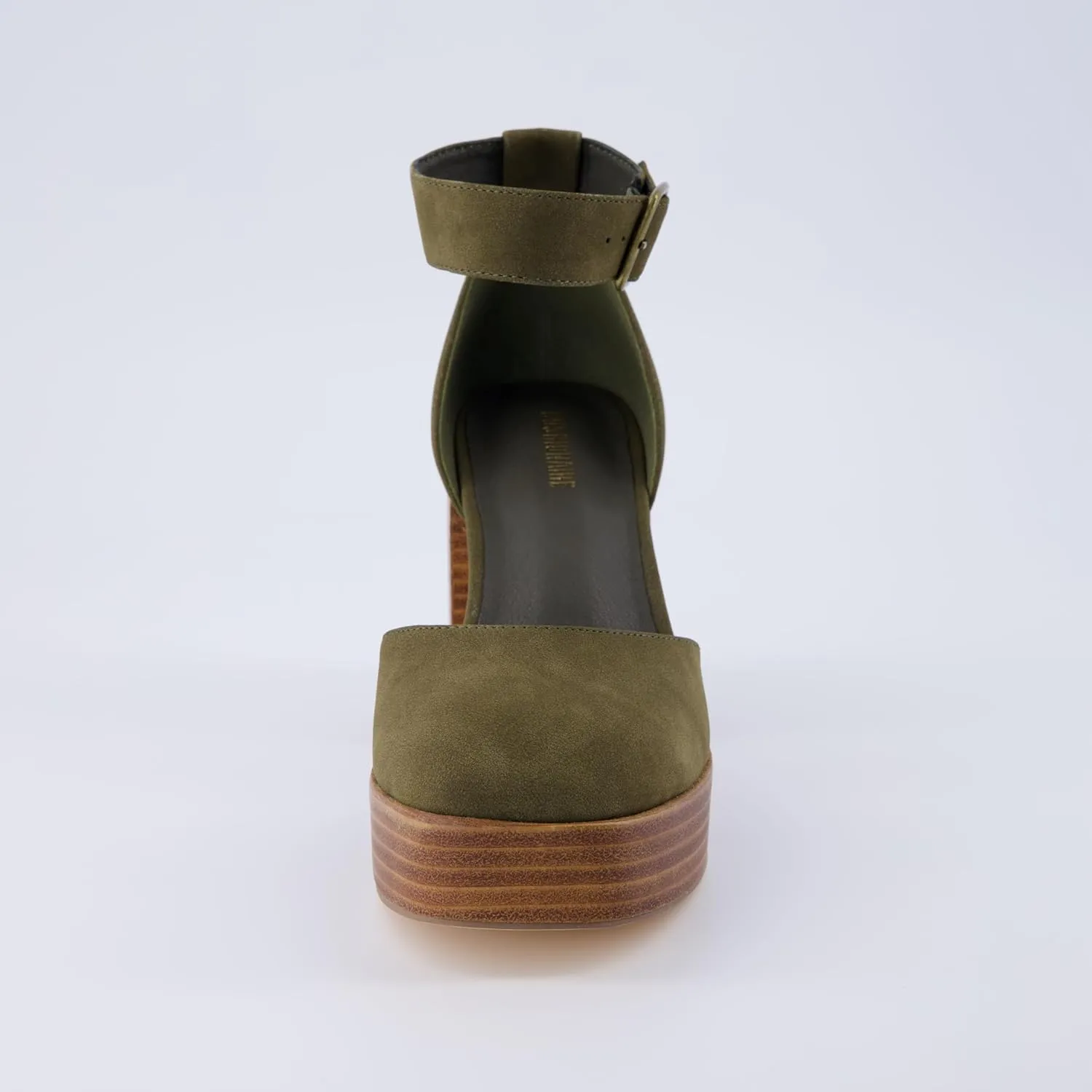 CUSHIONAIRE Women's Tanner Leather stack block heel with Memory Foam Padding, Wide Widths Available