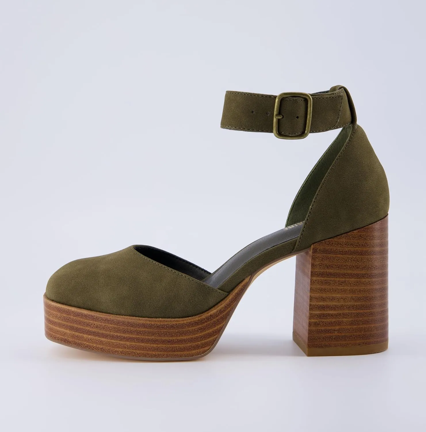 CUSHIONAIRE Women's Tanner Leather stack block heel with Memory Foam Padding, Wide Widths Available