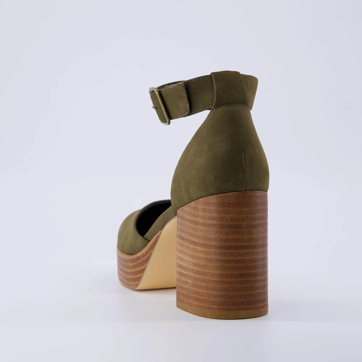 CUSHIONAIRE Women's Tanner Leather stack block heel with Memory Foam Padding, Wide Widths Available