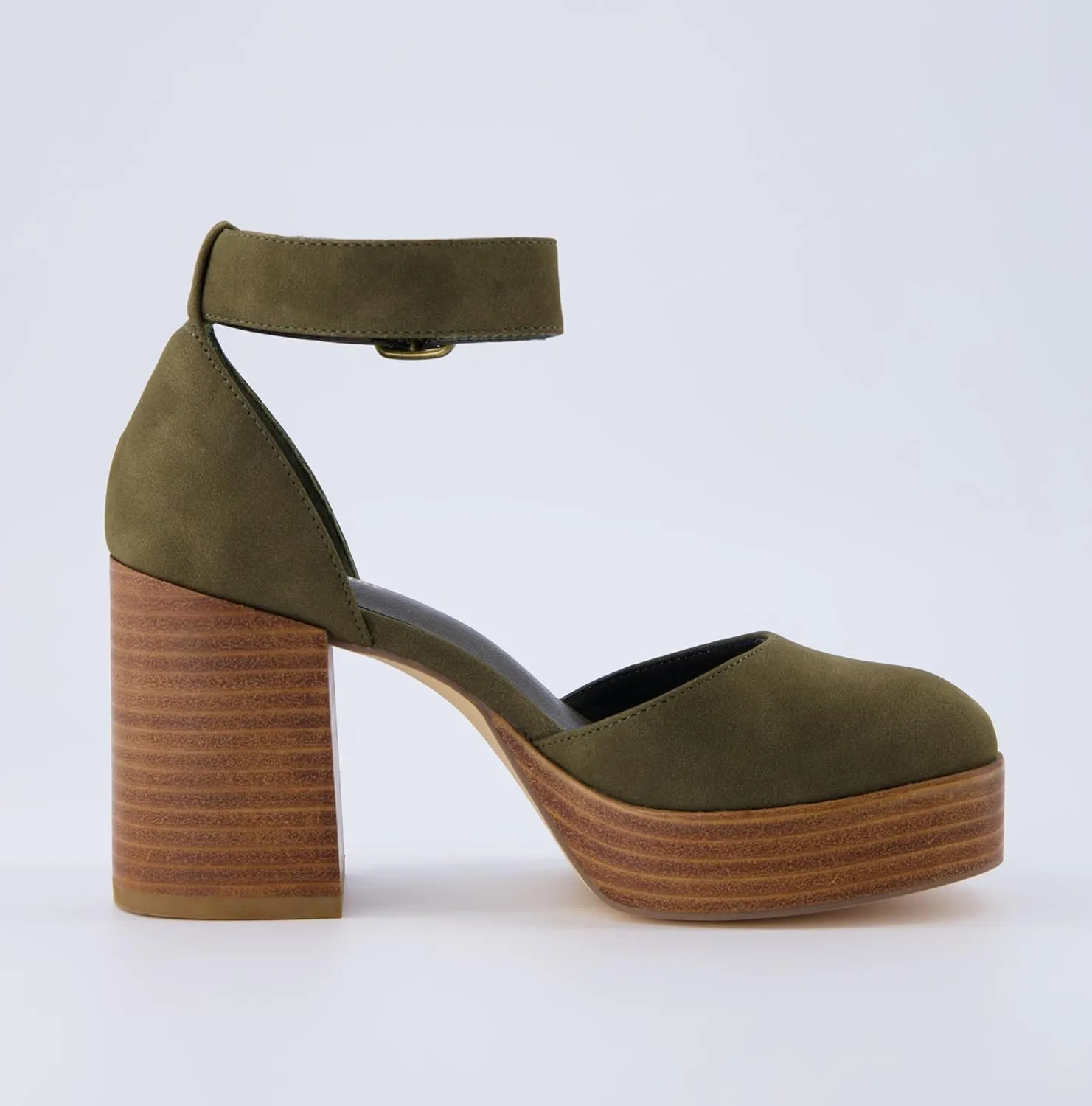 CUSHIONAIRE Women's Tanner Leather stack block heel with Memory Foam Padding, Wide Widths Available