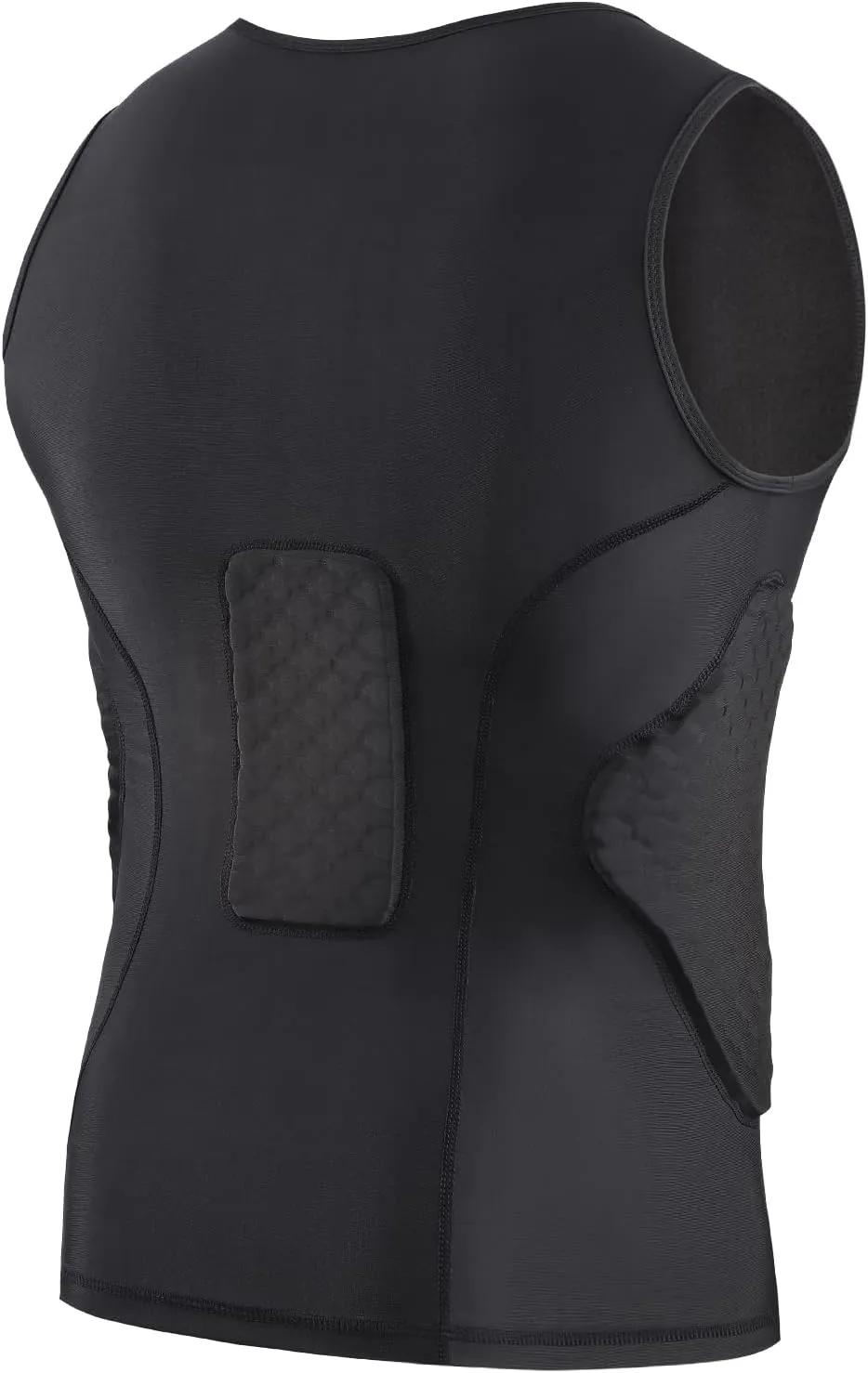 DGXINJUN Men Padded Chest Rib Protector Vest 4-Pads Shirt for Adult Football Baseball Softball Rugby Basketball