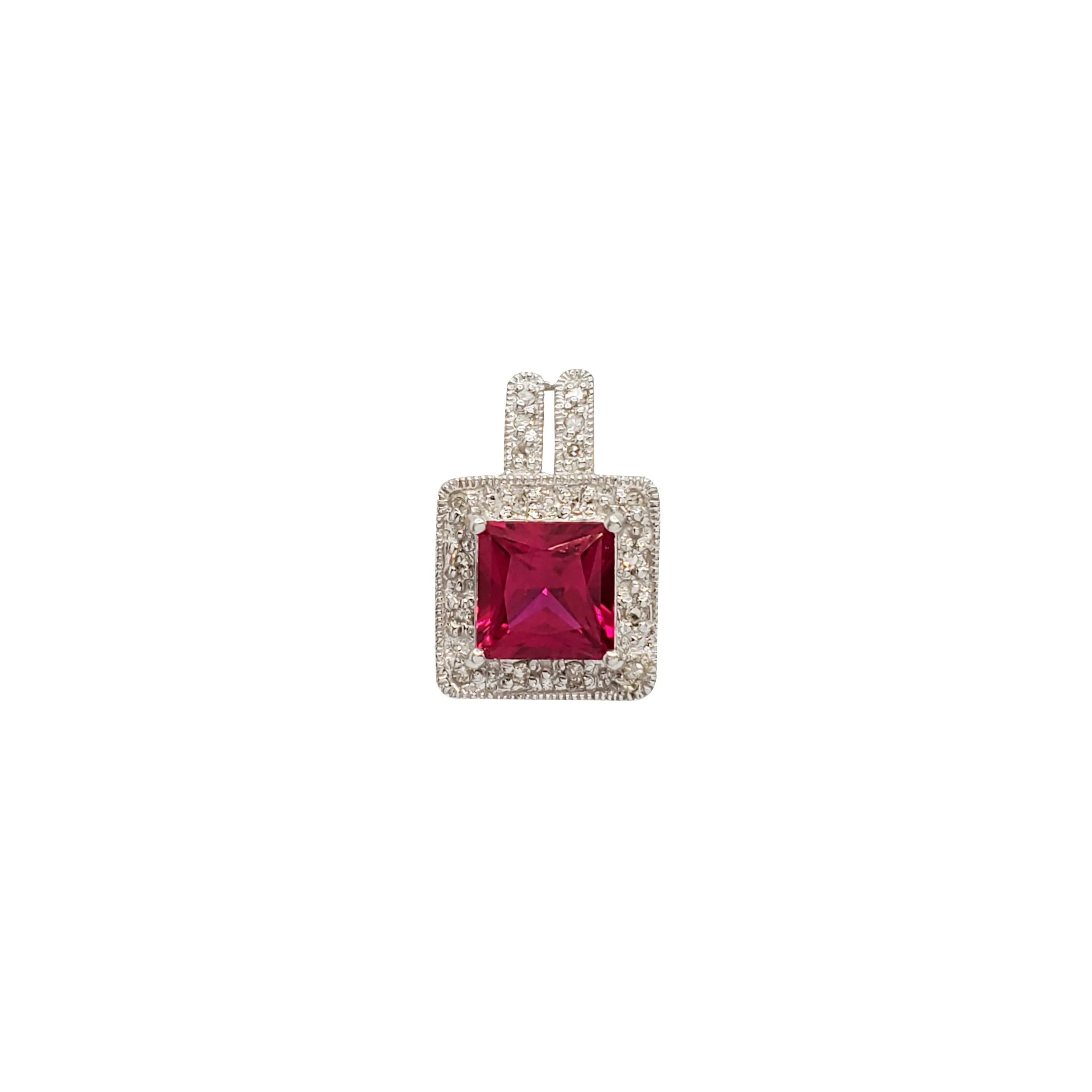 Diamond Ruby Slide Pendant (10K)