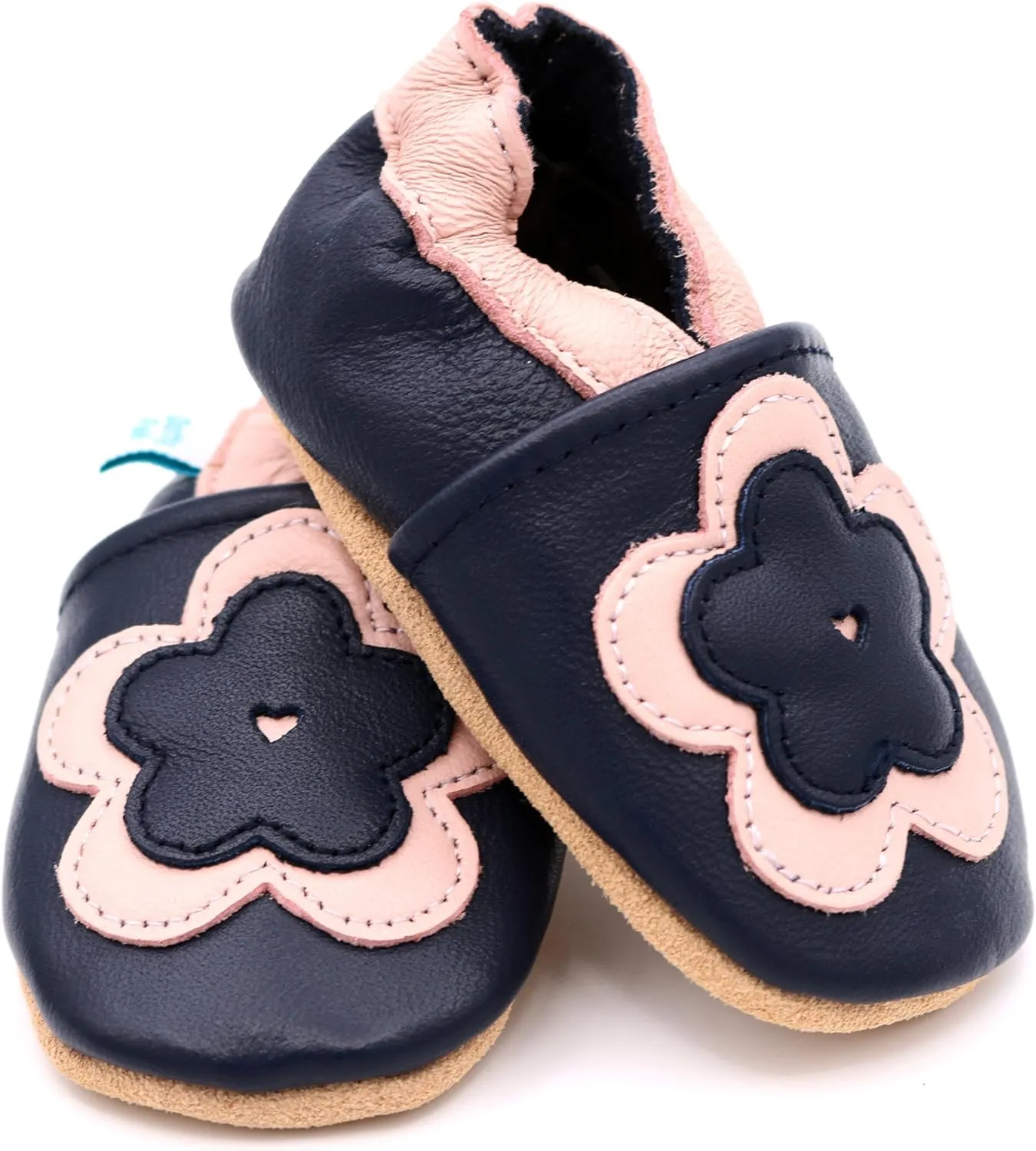 Dotty Fish Girls Infant and Toddler Shoes – Barefoot-Friendly, Non-Slip Suede Sole, Podiatrist Recommended, Breathable Baby-Safe Leather, British Brand – Fits 0–4 Years
