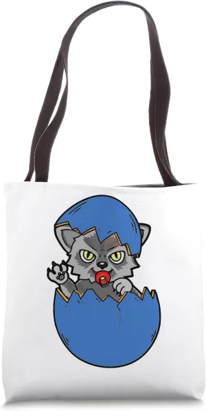 Easter egg cat Easter egg shell hatch egg birth cats Tote Bag