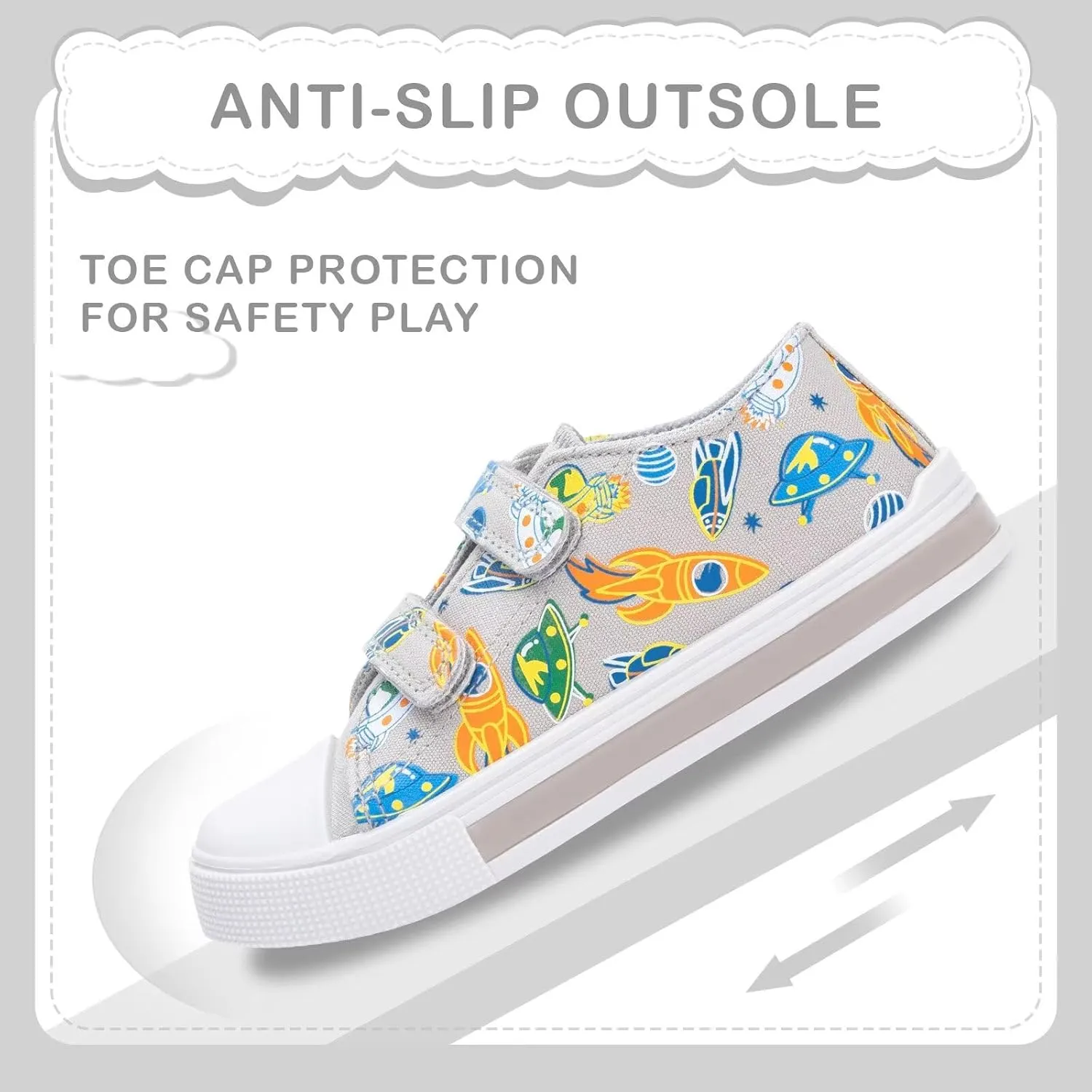 EUXTERPA Toddler Light Up Sneakers Kids Casual Canvas Shoes with Adjustable Strap for Girls Boys