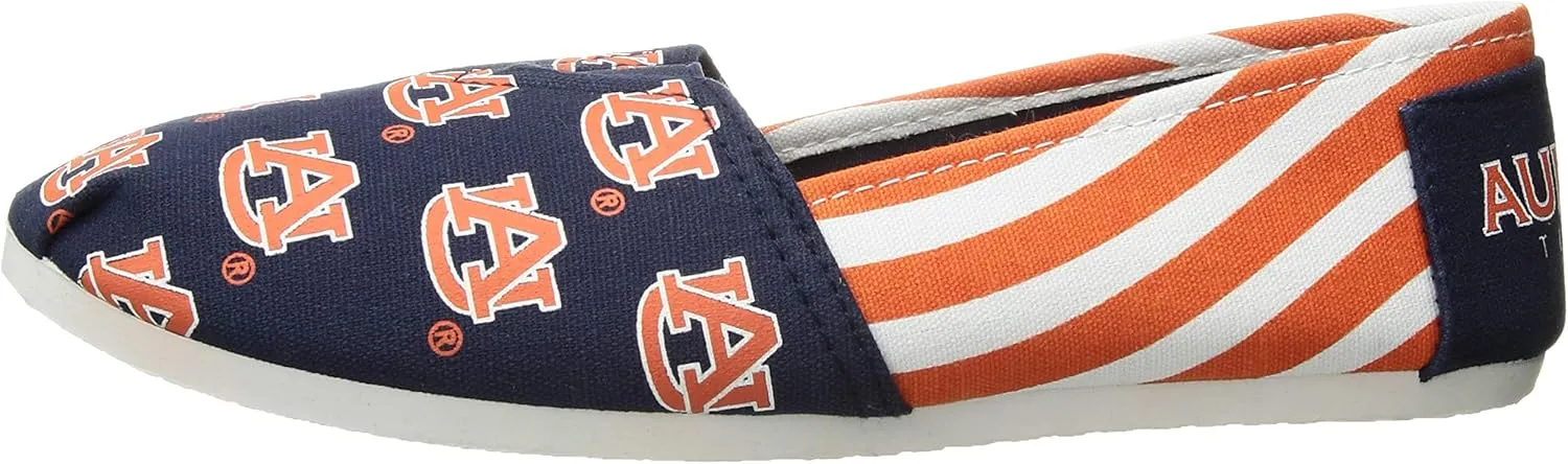 FOCO Women's NCAA NCAA College Canvas Stripe Slip On Shoes