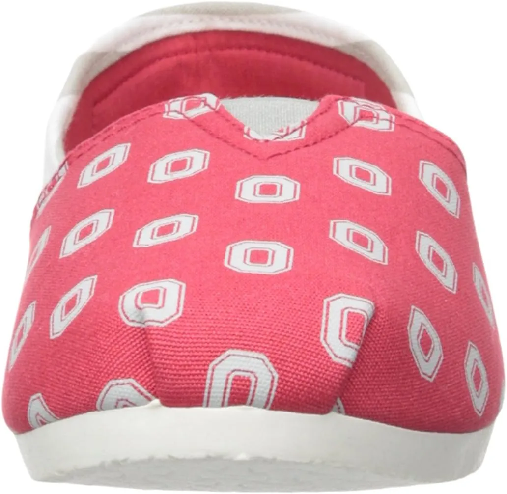 FOCO Women's NCAA NCAA College Canvas Stripe Slip On Shoes