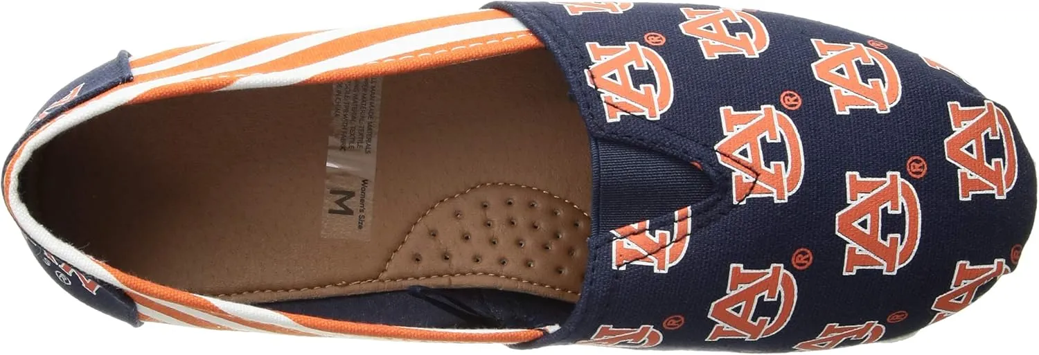 FOCO Women's NCAA NCAA College Canvas Stripe Slip On Shoes