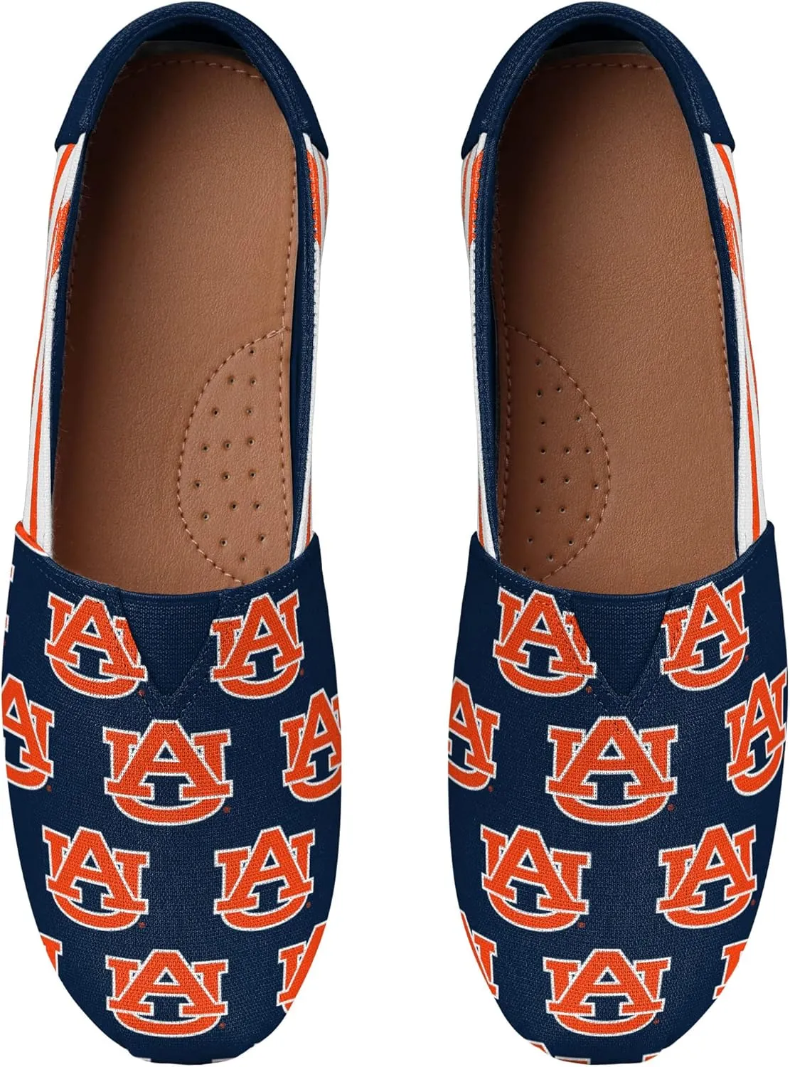 FOCO Women's NCAA NCAA College Canvas Stripe Slip On Shoes