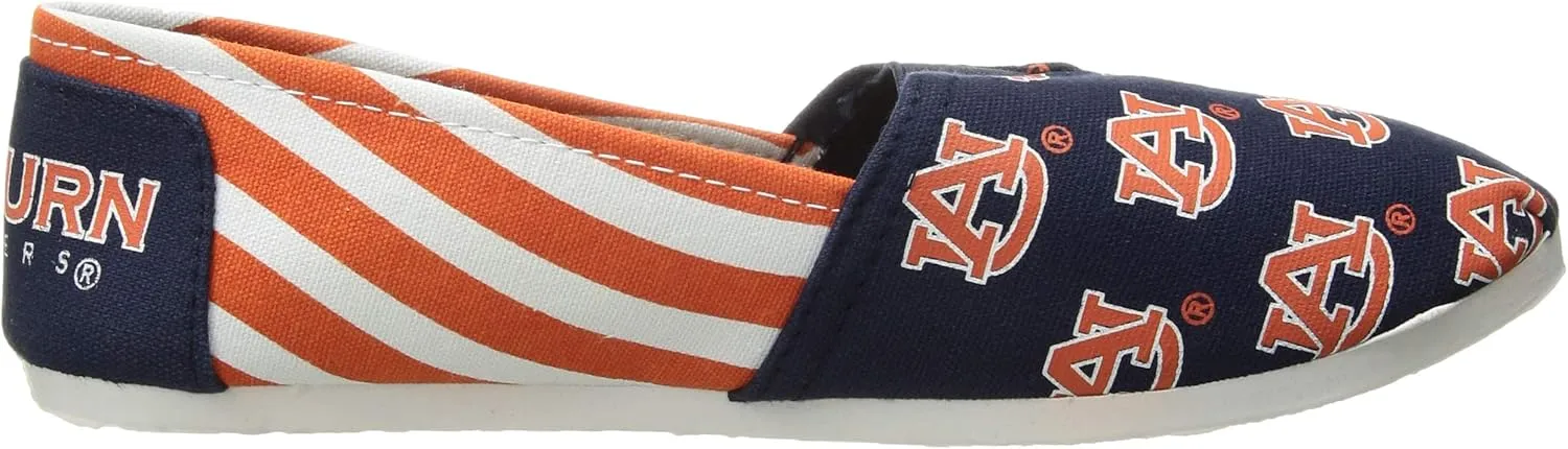 FOCO Women's NCAA NCAA College Canvas Stripe Slip On Shoes