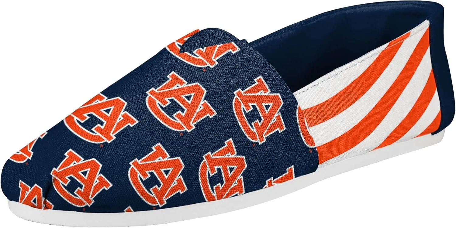 FOCO Women's NCAA NCAA College Canvas Stripe Slip On Shoes