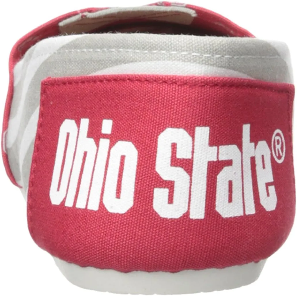 FOCO Women's NCAA NCAA College Canvas Stripe Slip On Shoes