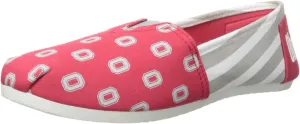 FOCO Women's NCAA NCAA College Canvas Stripe Slip On Shoes