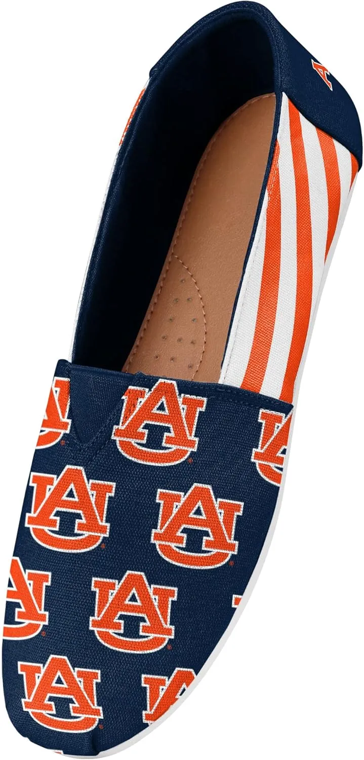 FOCO Women's NCAA NCAA College Canvas Stripe Slip On Shoes