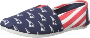 FOCO Women's NFL Team Logo Ladies Fashion Slip On Canvas Shoes