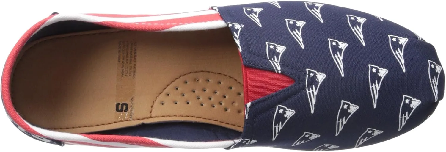 FOCO Women's NFL Team Logo Ladies Fashion Slip On Canvas Shoes