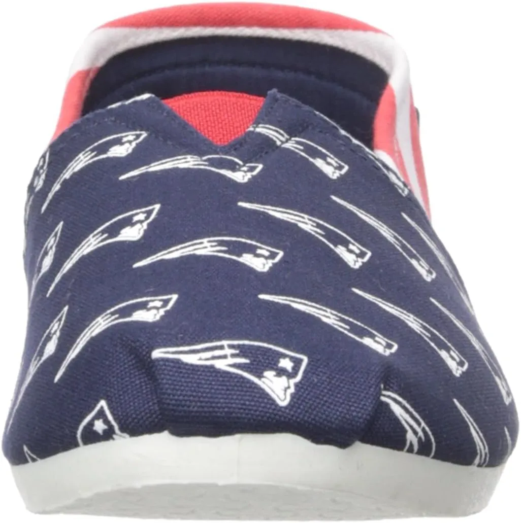 FOCO Women's NFL Team Logo Ladies Fashion Slip On Canvas Shoes