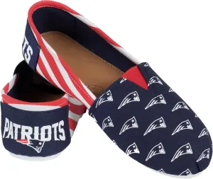 FOCO Women's NFL Team Logo Ladies Fashion Slip On Canvas Shoes