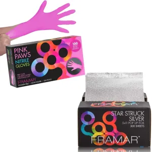 FRAMAR Star Struck Silver Pop Up Hair Foil - 500 Count, Durable, Embossed Foils for Hair Coloring, Convenient, Precut to 5x11, Comes in Box, Suitable for all Hair Colors, Silver