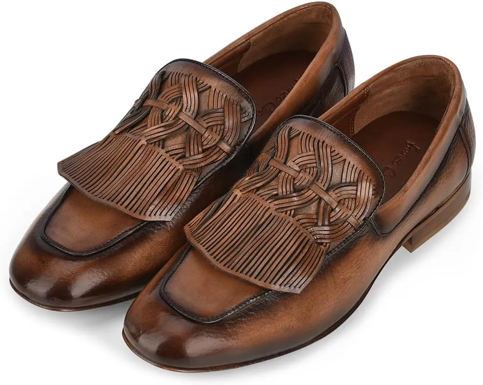FRANCO CUADRA Women's Slip on Moccasin in Genuine Deer Leather Honey S50VNTV
