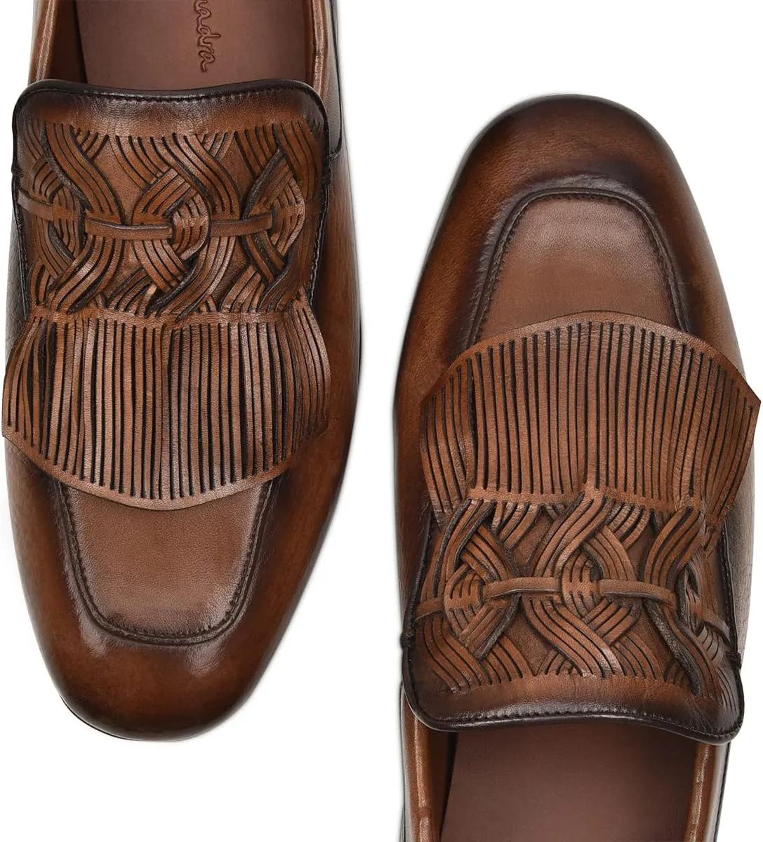 FRANCO CUADRA Women's Slip on Moccasin in Genuine Deer Leather Honey S50VNTV