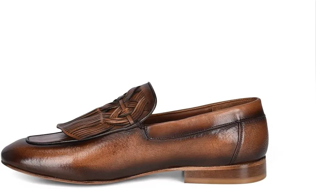 FRANCO CUADRA Women's Slip on Moccasin in Genuine Deer Leather Honey S50VNTV