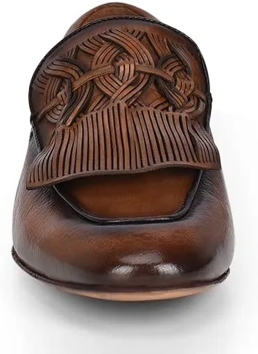 FRANCO CUADRA Women's Slip on Moccasin in Genuine Deer Leather Honey S50VNTV