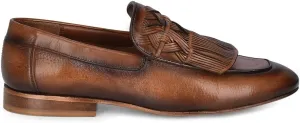 FRANCO CUADRA Women's Slip on Moccasin in Genuine Deer Leather Honey S50VNTV