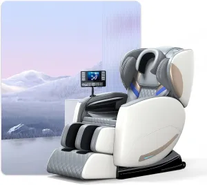 Full Body Massage Chair,Three Rows of Rollers On The Sole Spine Protection Mode High-Resilience Memory Foam Cushion Space-Saving
