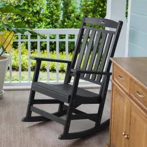 FUNBERRY Outdoor Rocking Chairs, HDPE All Weather Poly Lumber Rocker, High Back Patio Rockers Easy Assembly